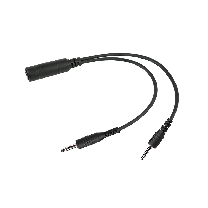 CB-26 CB-26 Aviation Headset Adapter Cable Helicopter to 3.5mm and 2.5mm