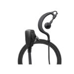 EM-2022N Braided Fiber Cloth G-shape Ear Hook Headset W/PTT Noise Cancelling Mic