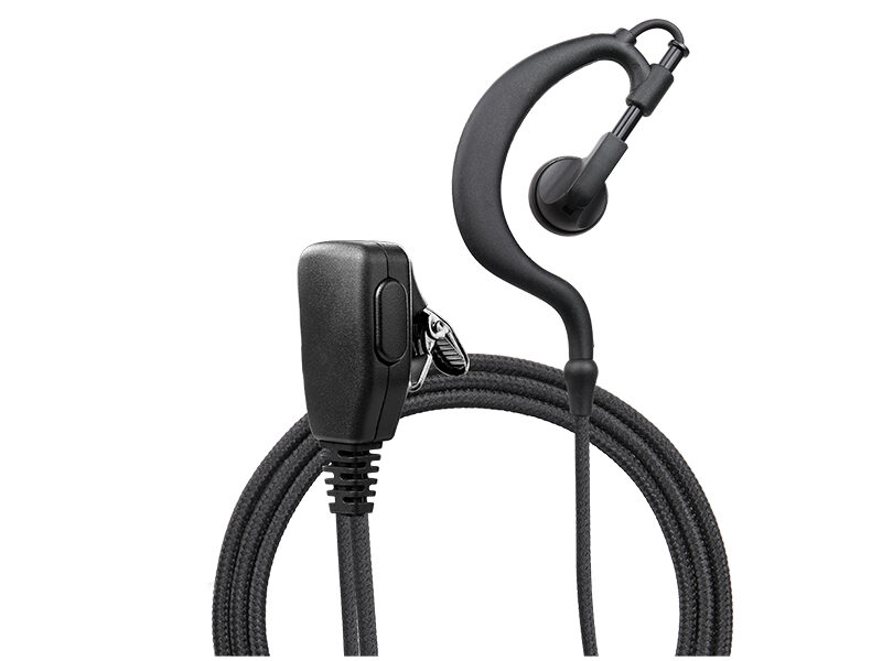 EM-2022-M1-NC-1W EM-2022N Braided Fiber Cloth G-shape Ear Hook Headset W/PTT Noise Cancelling Mic