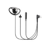 EM-320140 Two Way Radio 3-Wire Adjustable D-Ring Earpiece with Ba rrel PTT and Micro Lapel Mic