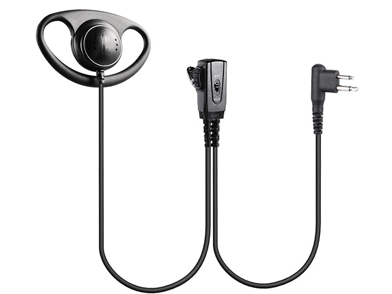 EM-3242-M1A-VOX-SC-1W EM-3242V D-Shape Earpiece Headset with VOX for Walkie Talkie 2 Way Radio