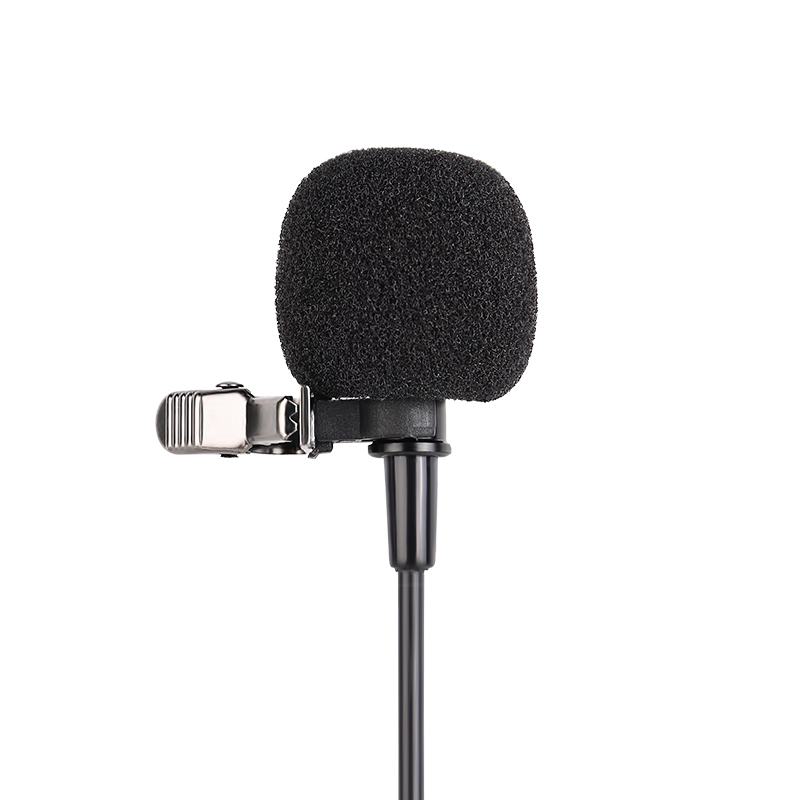in-line microphone with metal clip