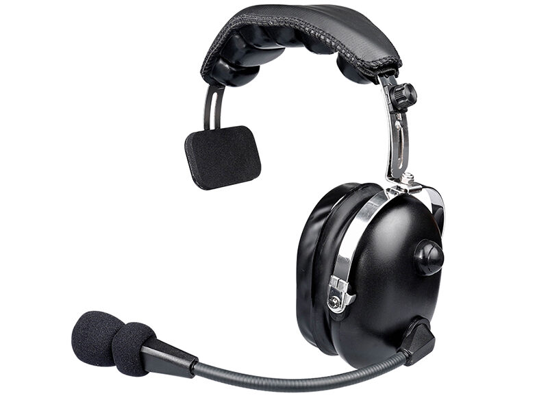 RAN-1000AQ-1E Two Way Radio Heavy Duty Noise Cancelling Headset with Flexible Boom Arm