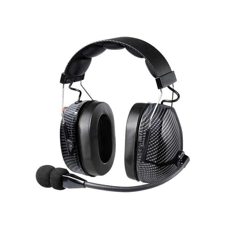 RAN-3000Q-CF (2) RAN-3000CF Heavy Duty Dual Earmuff Carbon Fiber Printed Noise Cancelling Headset