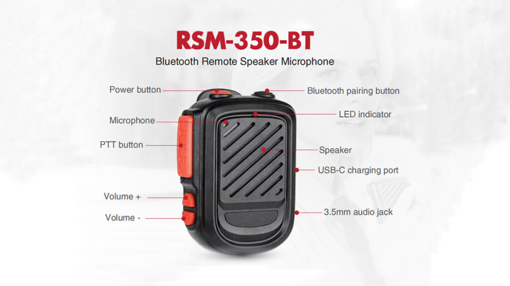 RSM-350-BT Bluetooth Remote Speaker Mic