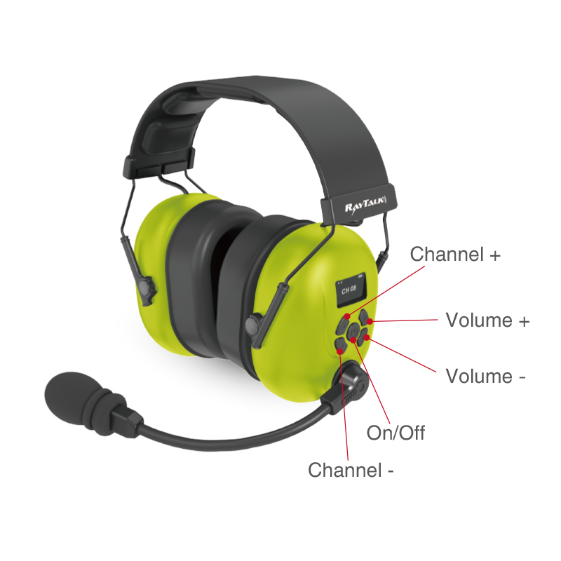 WD-30 Wireless Intercom Headset with advanced ENC tech