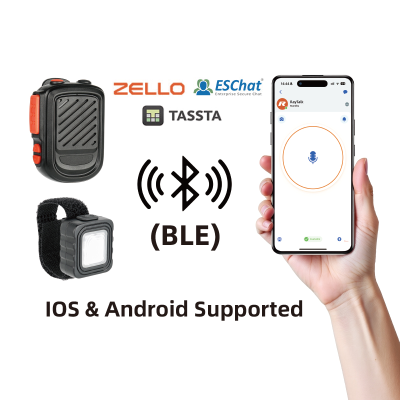 RSM-350-BT Bluetooth Speaker Mic Compatible with Zello, Eschat, Tassta APP.