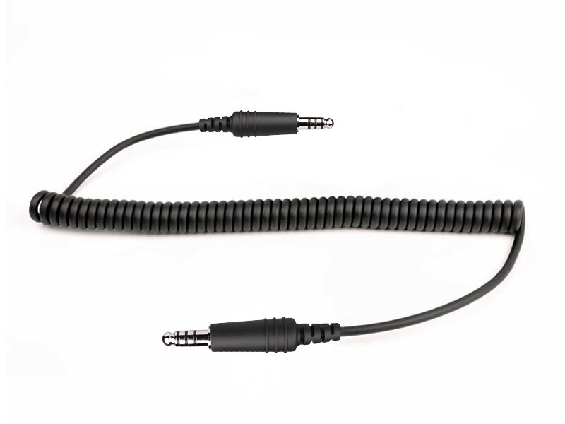 ADC-NX1 Nexus Male to Male Coiled Race Cable for Harris Radio Systems