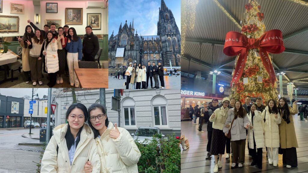 RayTalk team enjoying a fun moment after the exhibition.