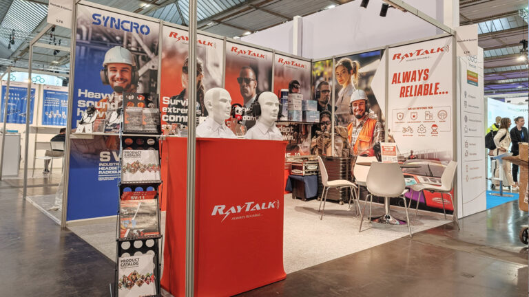 RayTalk booth at CCW 2025 in Belgium