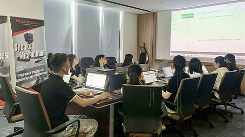 RayTalk internal meeting discussing customers’ needs