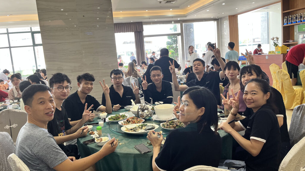 Tasty food during our team-building trip