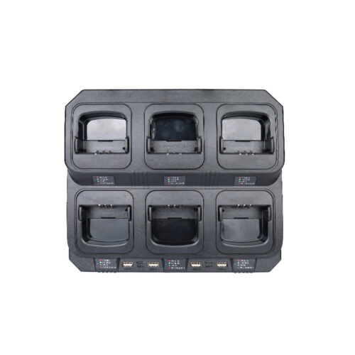 Two-way-radio-6-way-charger-for-Motorola,-Hytera,-Icom,-Kenwood