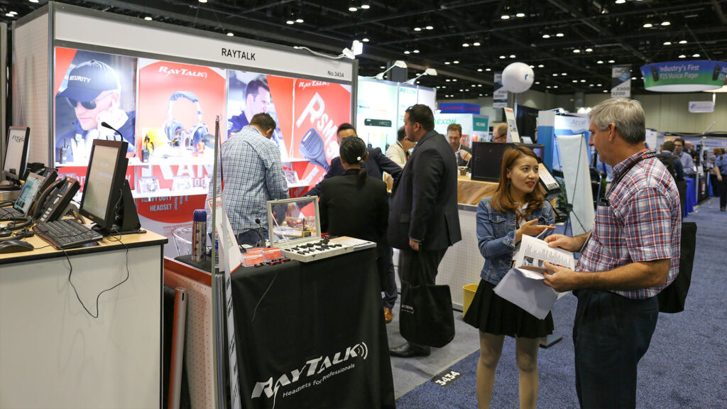 raytalk booth at IWCE